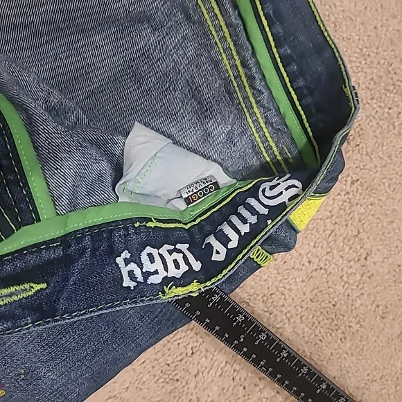 COOGI Vintage Y2K Paint Splattered Mens Jeans Size 38x34 - Picture 6 of 13